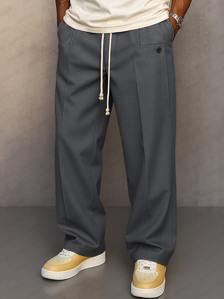 Pantalon Large Homme | Taille Élastique avec Cordon