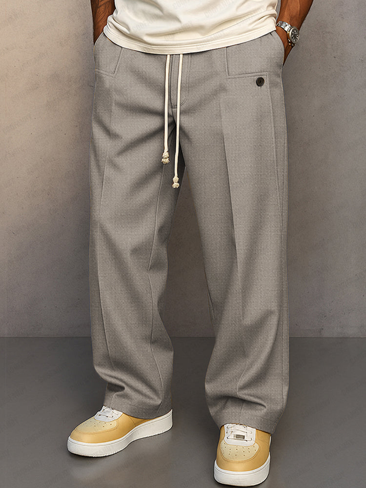Pantalon Large Homme | Taille Élastique avec Cordon