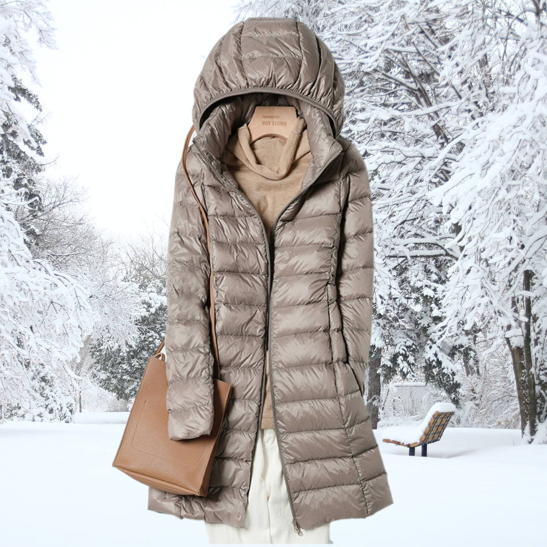 Manteau d’Hiver Femme | Matelassé avec Capuche Chauffante