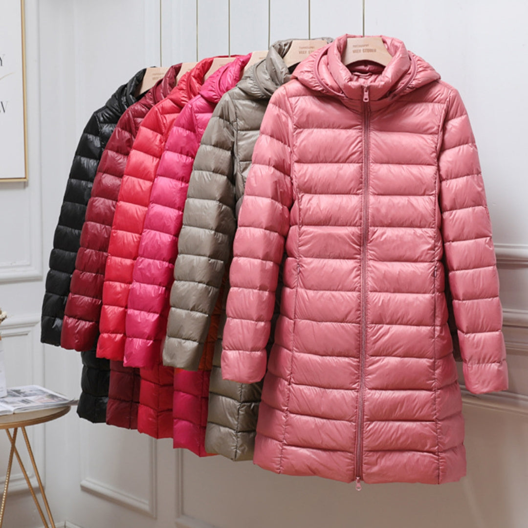 Manteau d’Hiver Femme | Matelassé avec Capuche Chauffante
