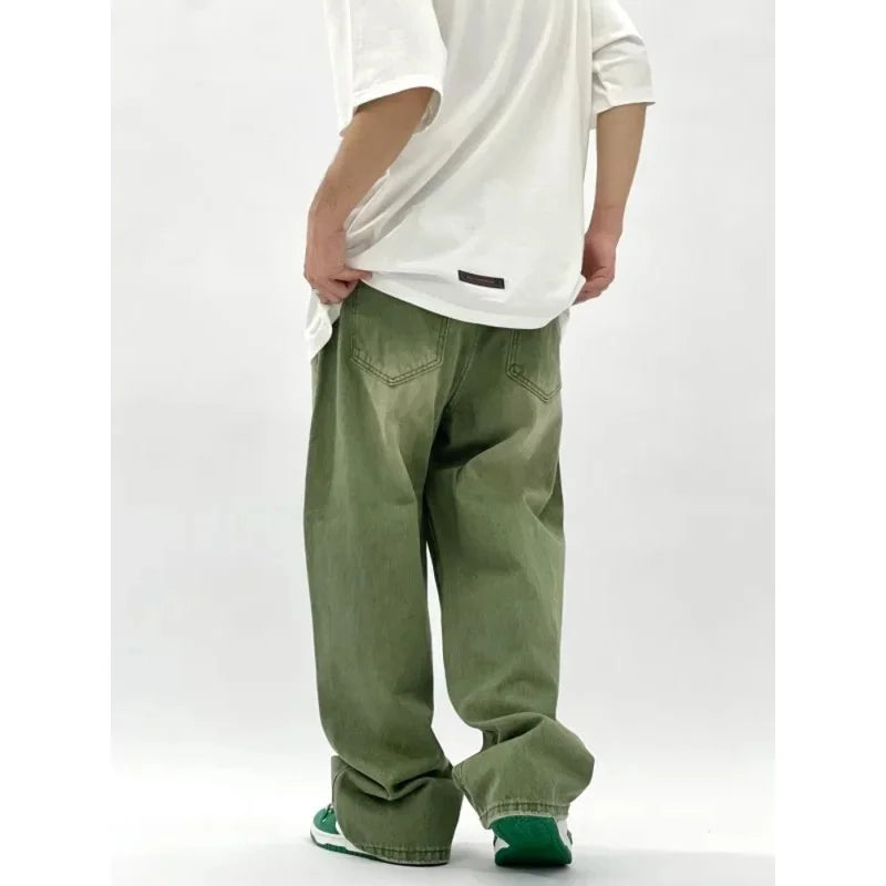 Jeans Homme Baggy Vert | Streetwear Confortable et Tendance