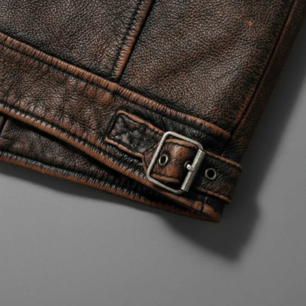 Veste Biker Homme en Cuir | Style Audacieux & Intemporel