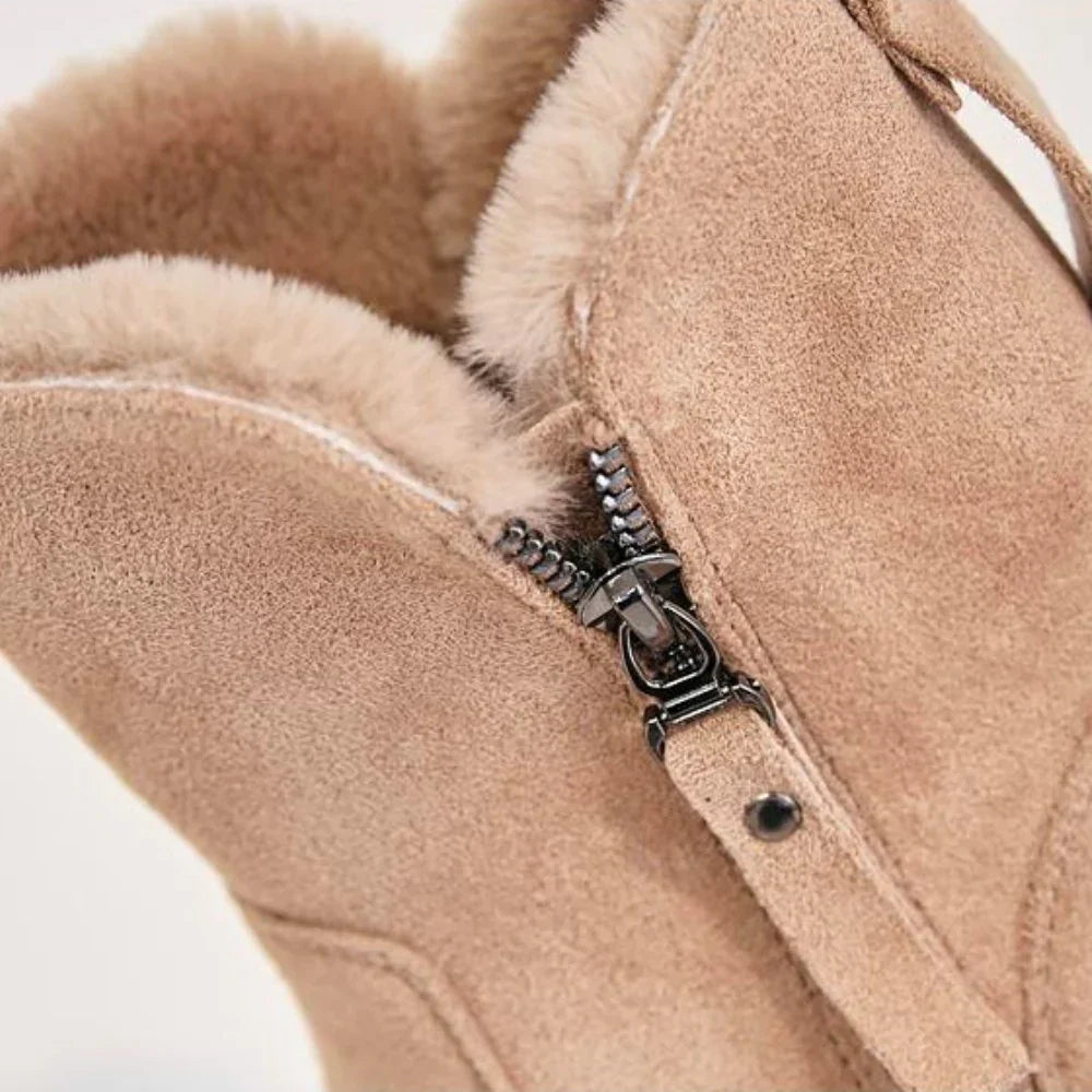 Bernadette | Bottes de Neige Femme Élégantes et Doublées en Polaire pour Hiver
