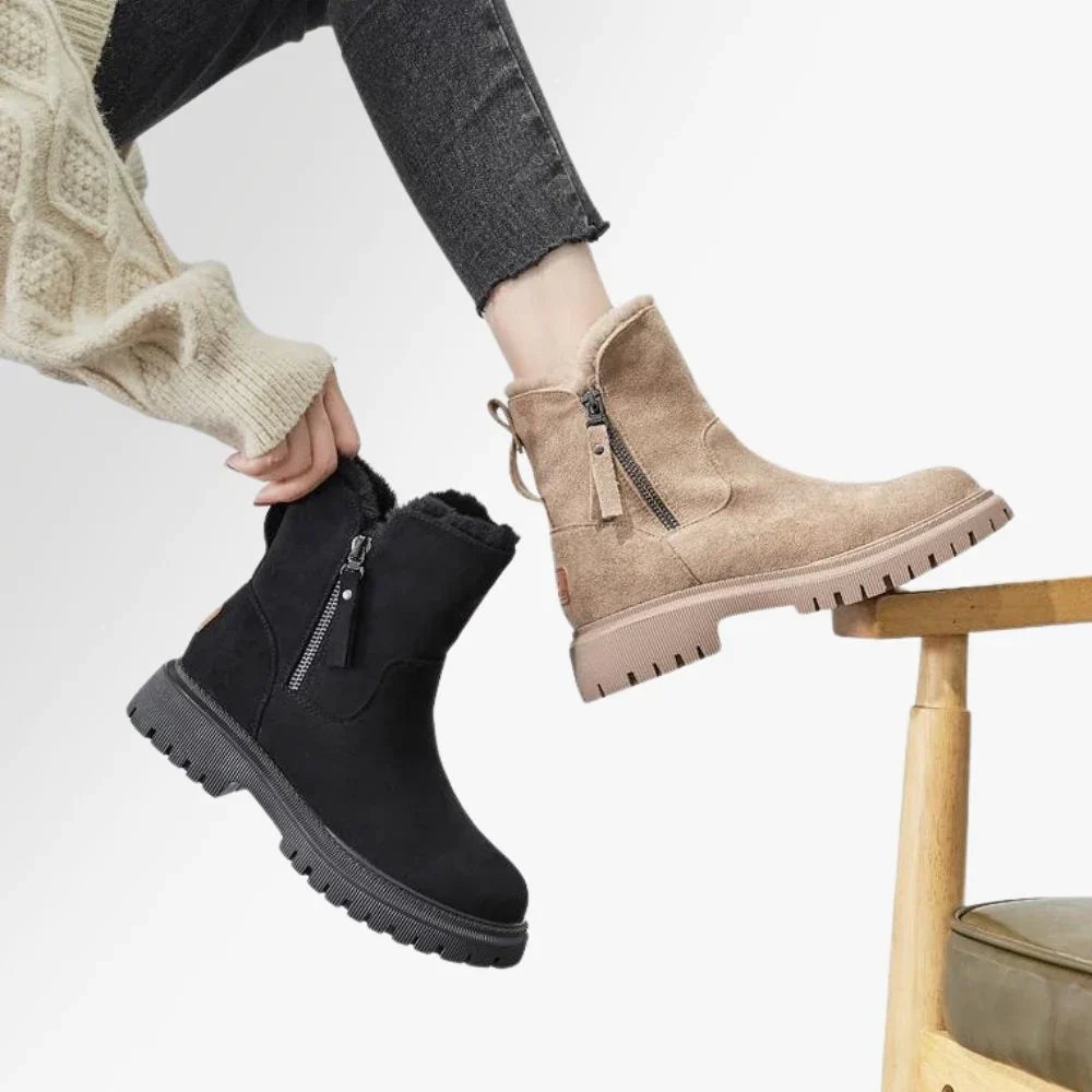 Bernadette | Bottes de Neige Femme Élégantes et Doublées en Polaire pour Hiver