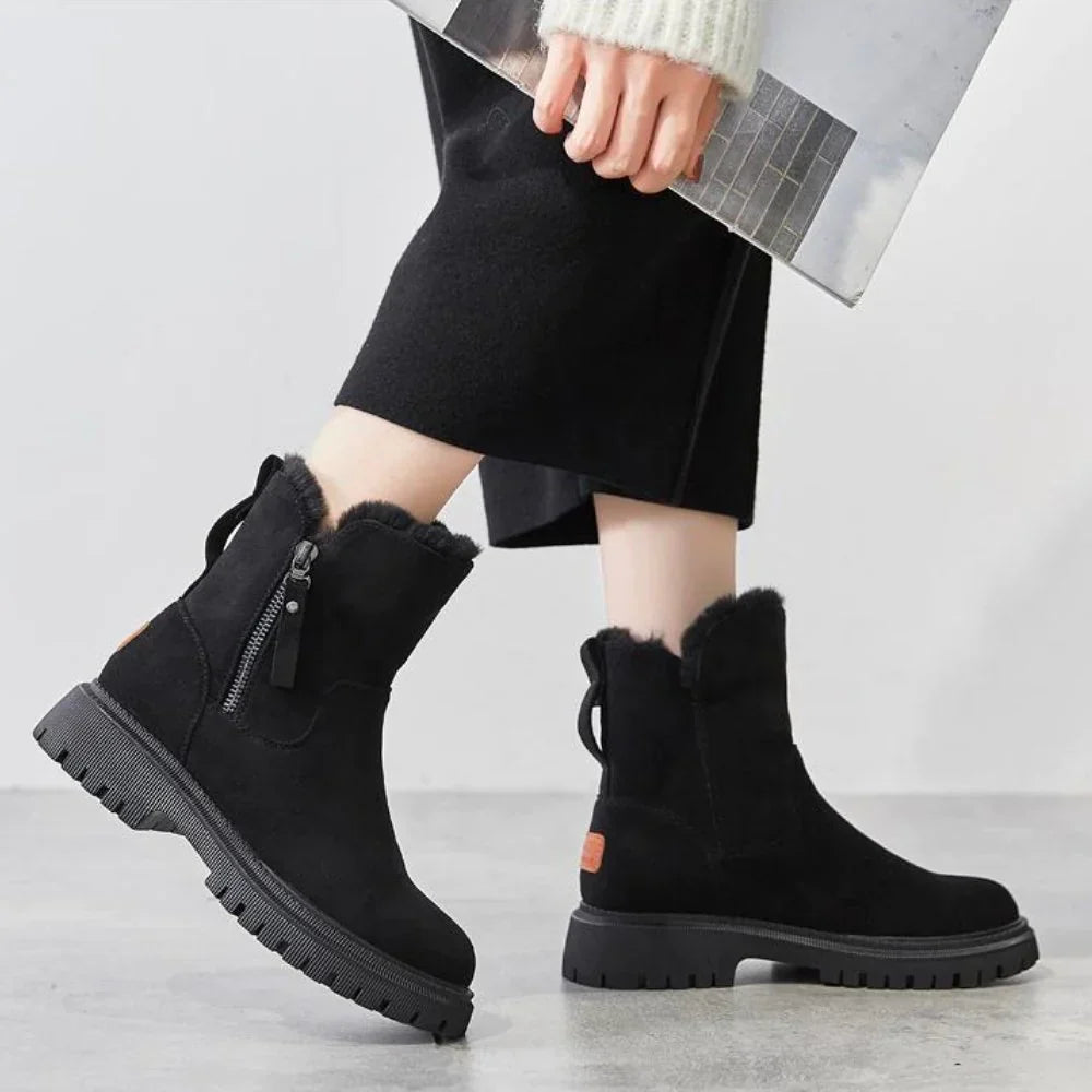 Bernadette | Bottes de Neige Femme Élégantes et Doublées en Polaire pour Hiver