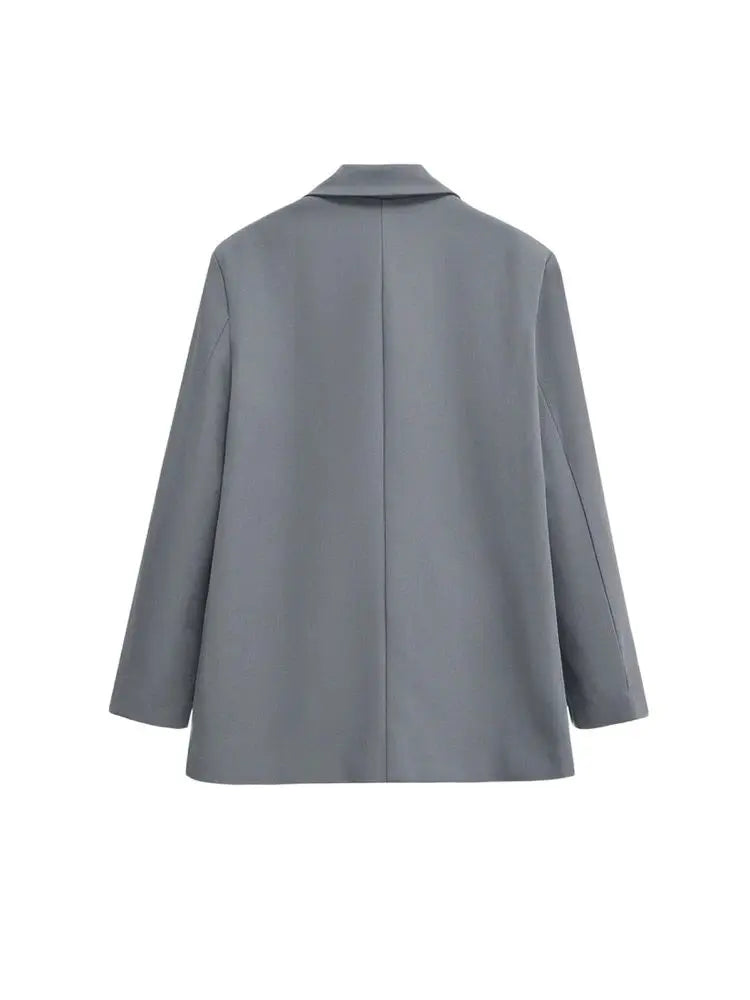 Blazer Femme Double Boutonnage | Élégance Structurée et Style Minimaliste