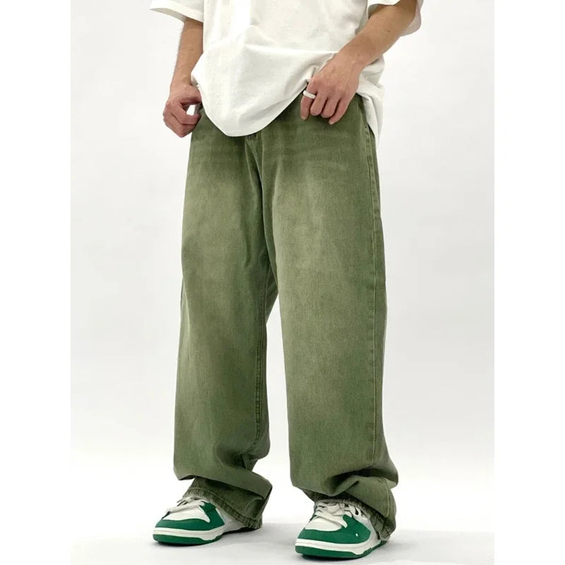 Jeans Homme Baggy Vert | Streetwear Confortable et Tendance