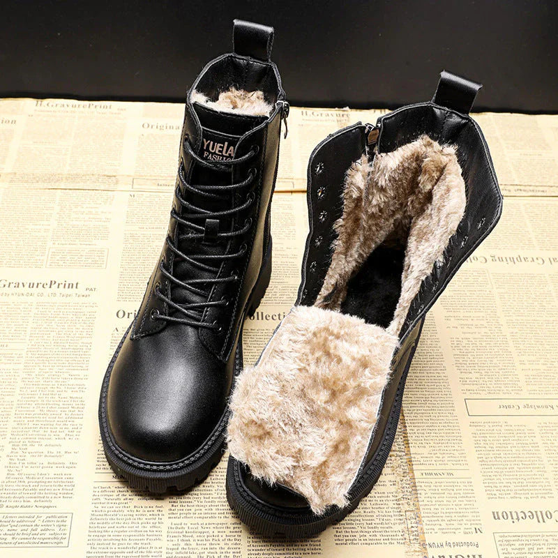 Sibylle | Bottines Femme Lacets Doublure Polaire Semelle Antidérapante