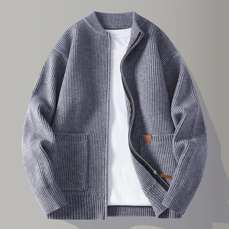 Cardigan Homme | Tricot Moderne avec Fermeture Zippée