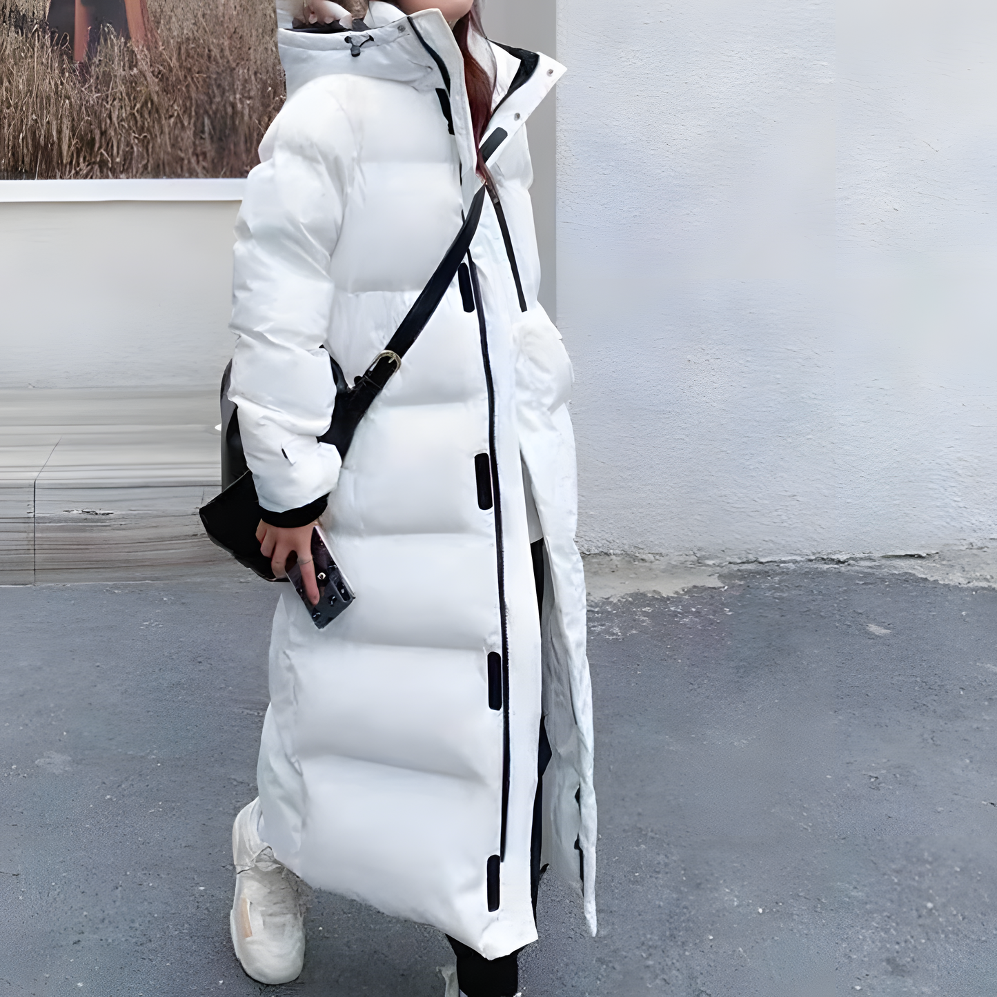 Rachelle | Manteau d’Hiver Long Matelassé Femme Couleur Unie Chaud et Léger