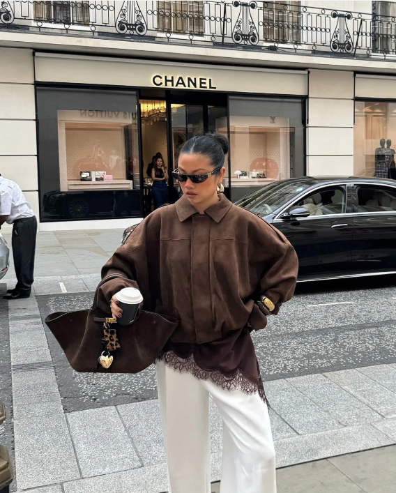 Oversized Velours Jacket Femme | Veste Chic et Confortable pour l’Automne