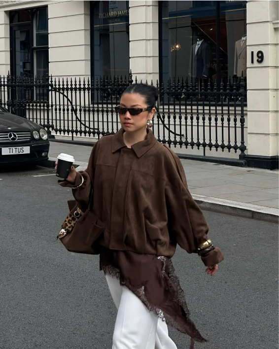 Oversized Velours Jacket Femme | Veste Chic et Confortable pour l’Automne