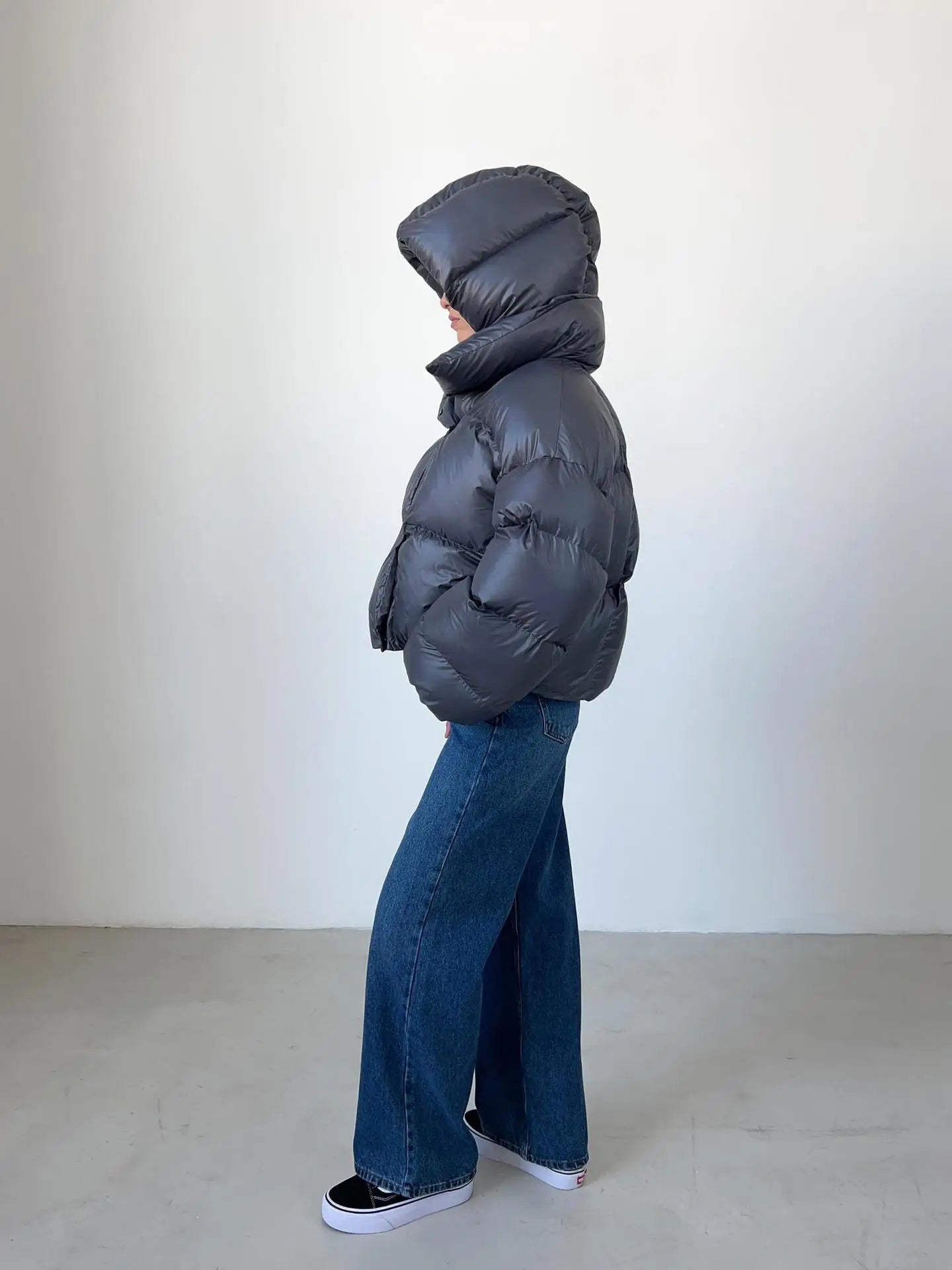 Short Puffer Jacket Femme | Veste Matelassée à Capuche pour Style Urbain et Confort Chaleureux