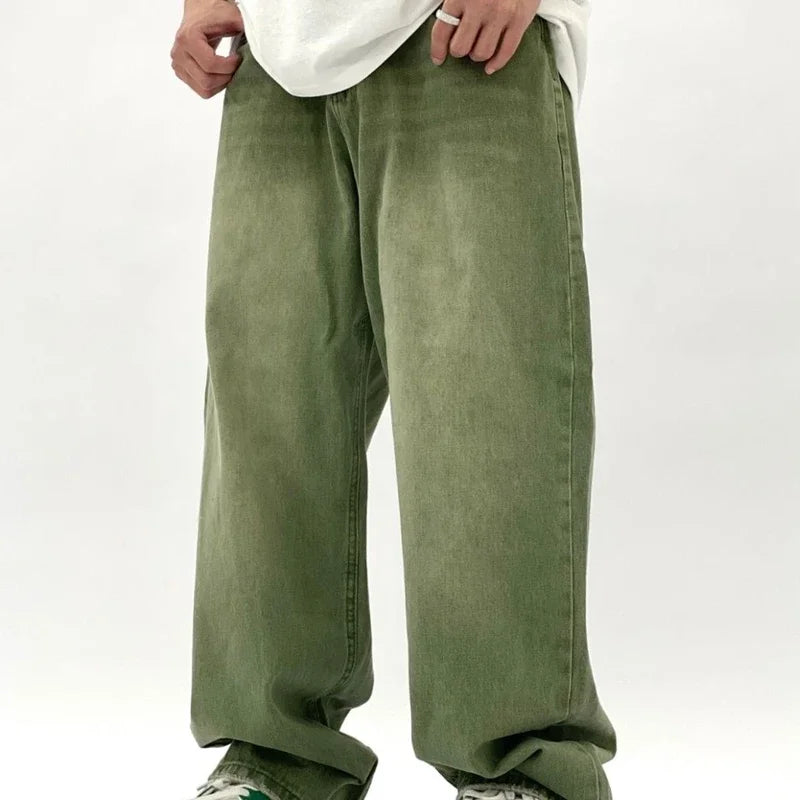 Jeans Homme Baggy Vert | Streetwear Confortable et Tendance
