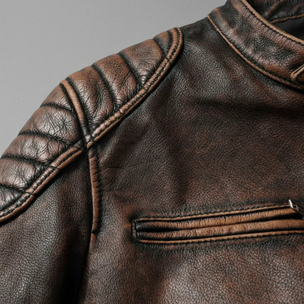 Veste Biker Homme en Cuir | Style Audacieux & Intemporel