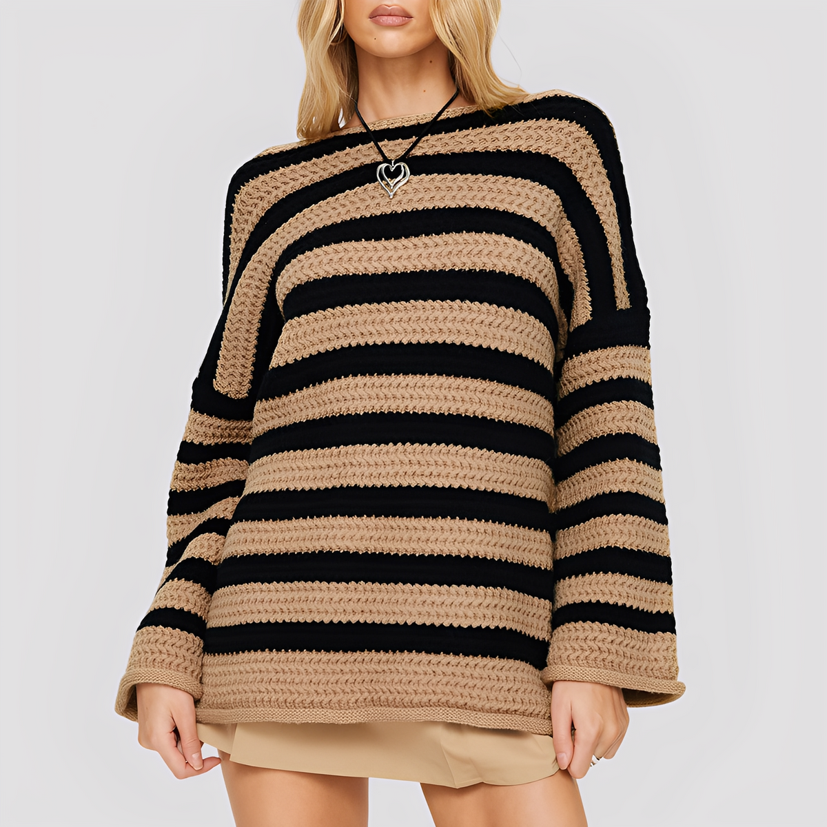 Pull Femme Doux et Élégant à Maille Lâche | Confort et Style Décontracté