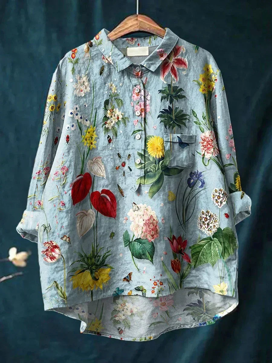 Blouse Fleurie Élégante – Confort Léger & Style Quotidien