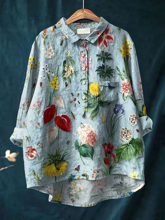 Blouse Fleurie Élégante – Confort Léger & Style Quotidien