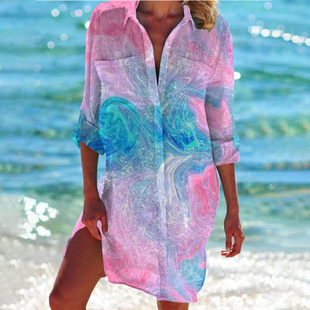Robe Chemise Élégante – Couleurs Vibrantes & Style Féminin