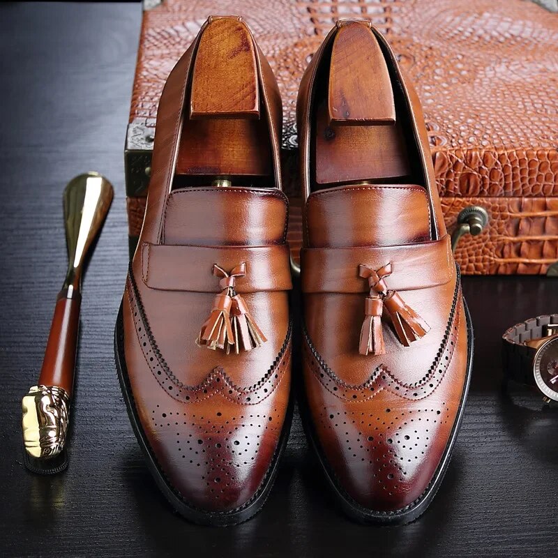 Victor | Mocassins Homme Orthopédiques Classiques avec Pampilles