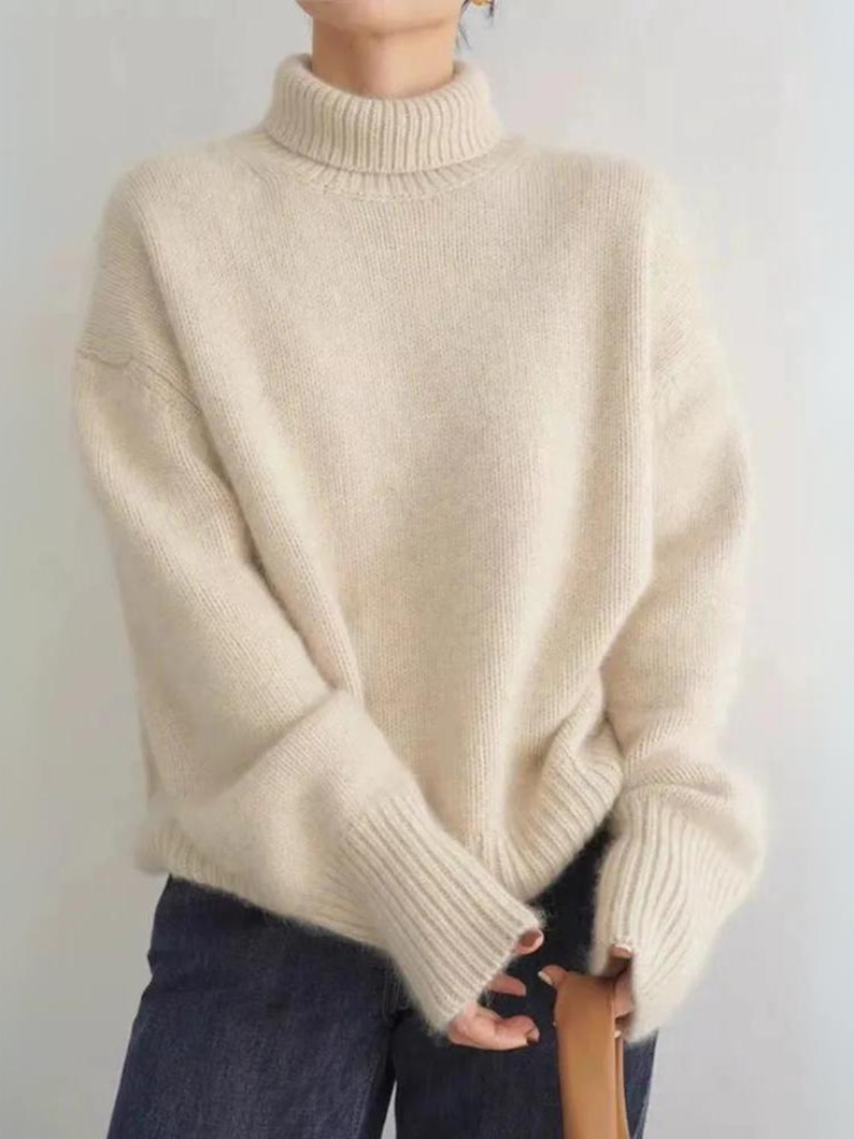 Pull Femme Col Roulé Cachemire | Confort Doux et Élégance Quotidienne