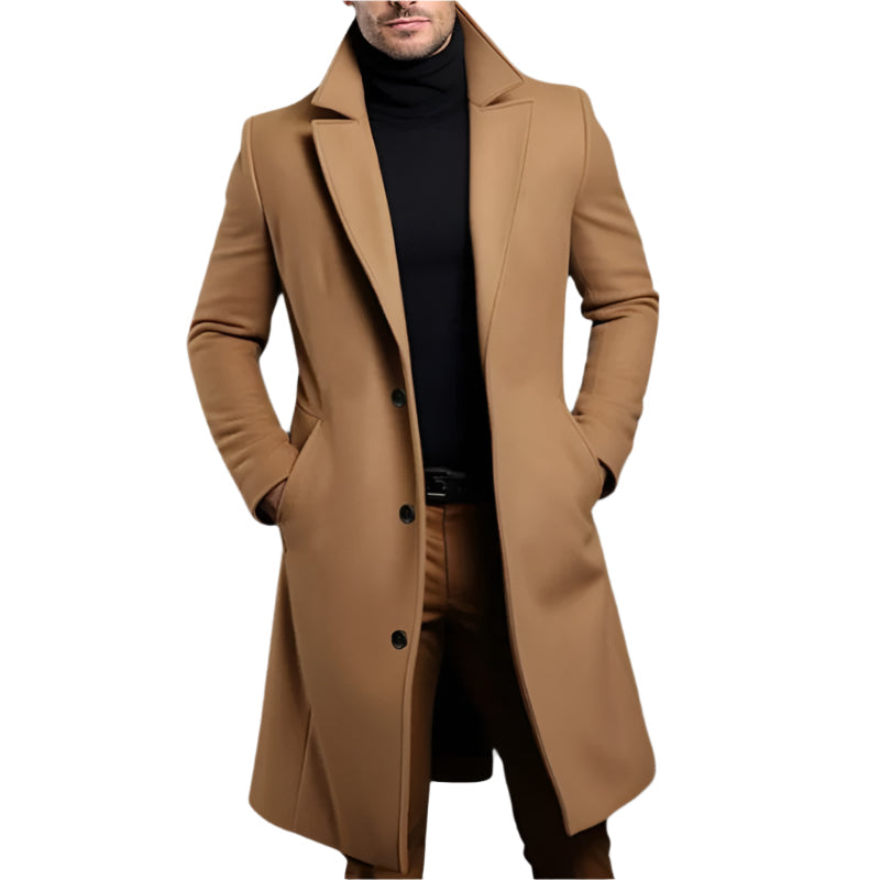 Manteau Homme Mi-Long en Laine et Cachemire | Élégance et Chaleur Premium