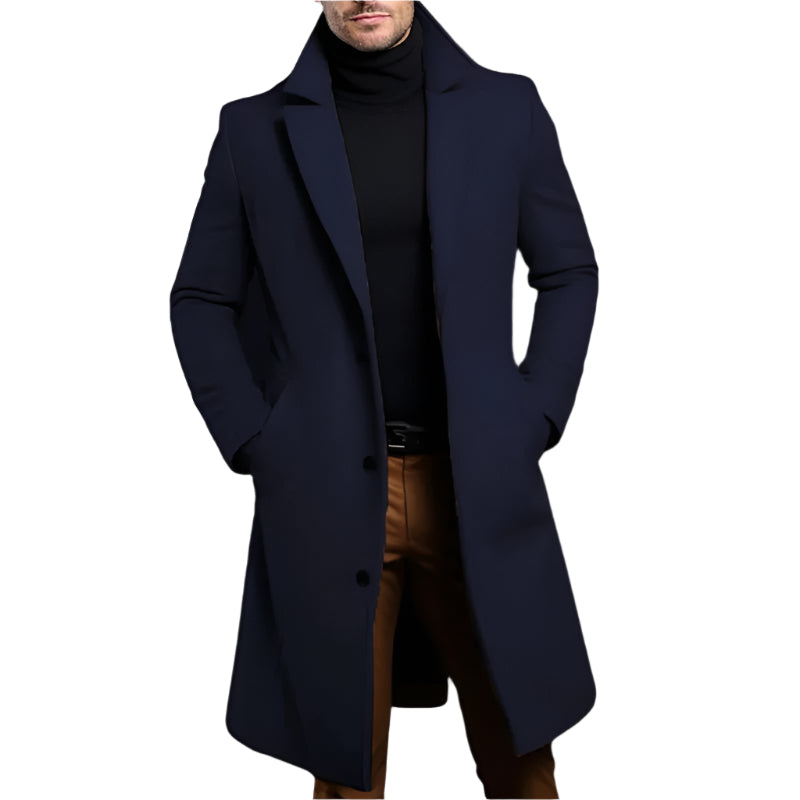 Manteau Homme Mi-Long en Laine et Cachemire | Élégance et Chaleur Premium