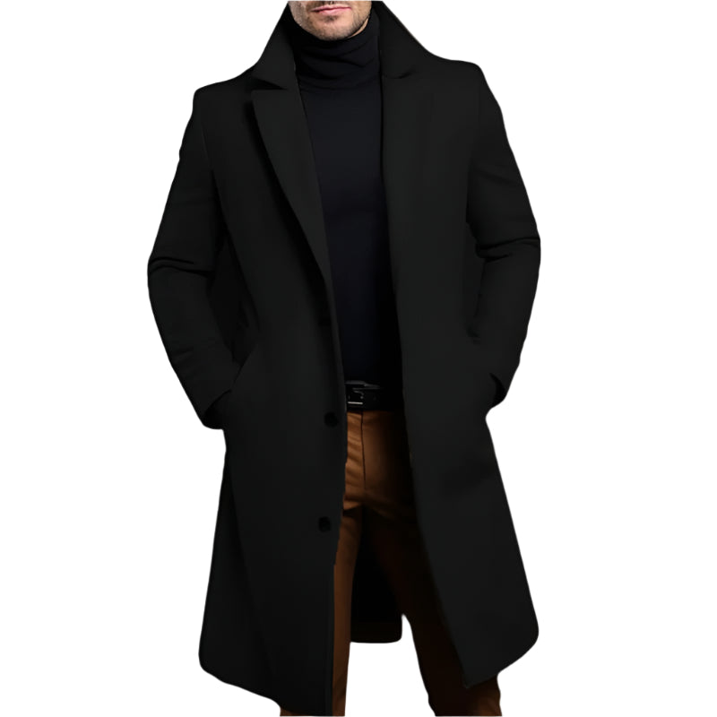 Manteau Homme Mi-Long en Laine et Cachemire | Élégance et Chaleur Premium