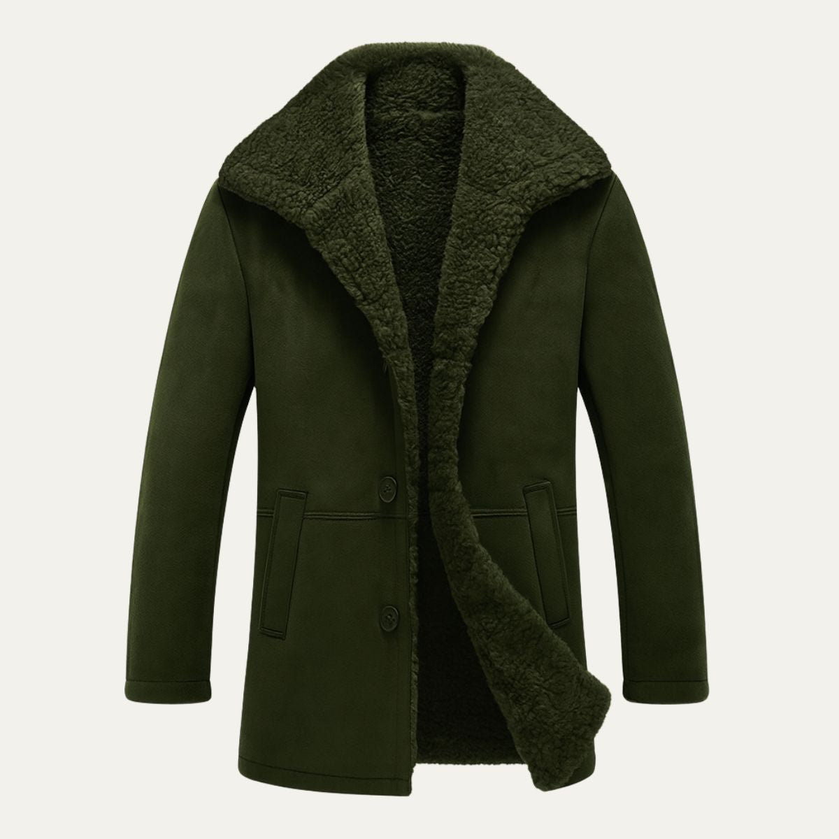 Manteau Hiver Homme | Shearling Luxueux et Élégance Classique