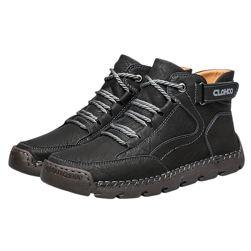 Ravion | Bottines Homme Hiver à Lacets et Velcro avec Doublure Chaude et Semelle Robuste