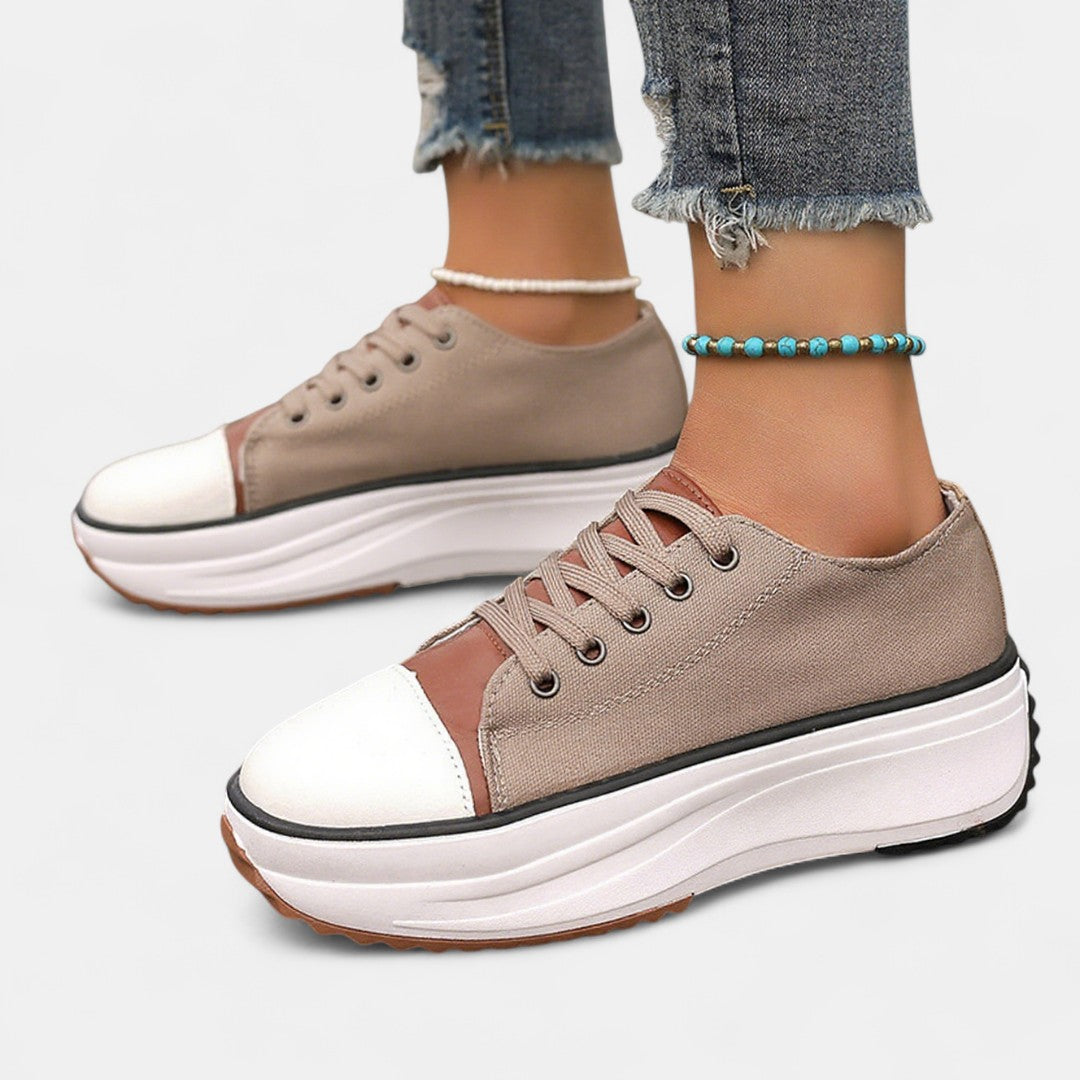 Sneakers Plateau Femme à Front Retro | Style Sportif et Confort Moderne