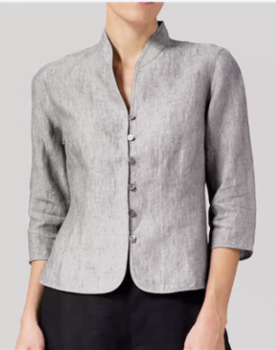 Veste courte ajustée à col montant – Élégante, légère & polyvalente