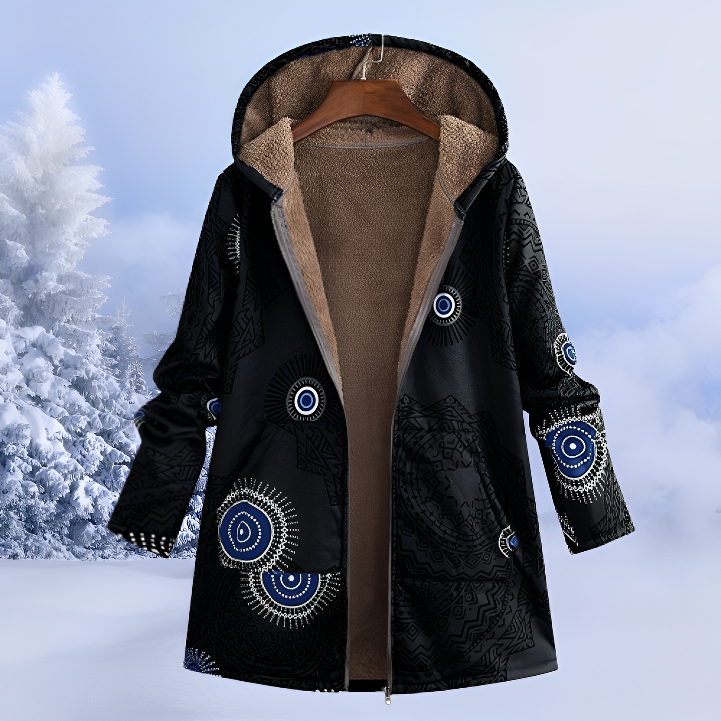 Veste Hiver Femme | Douce, Chaude et à Motif Ethnique