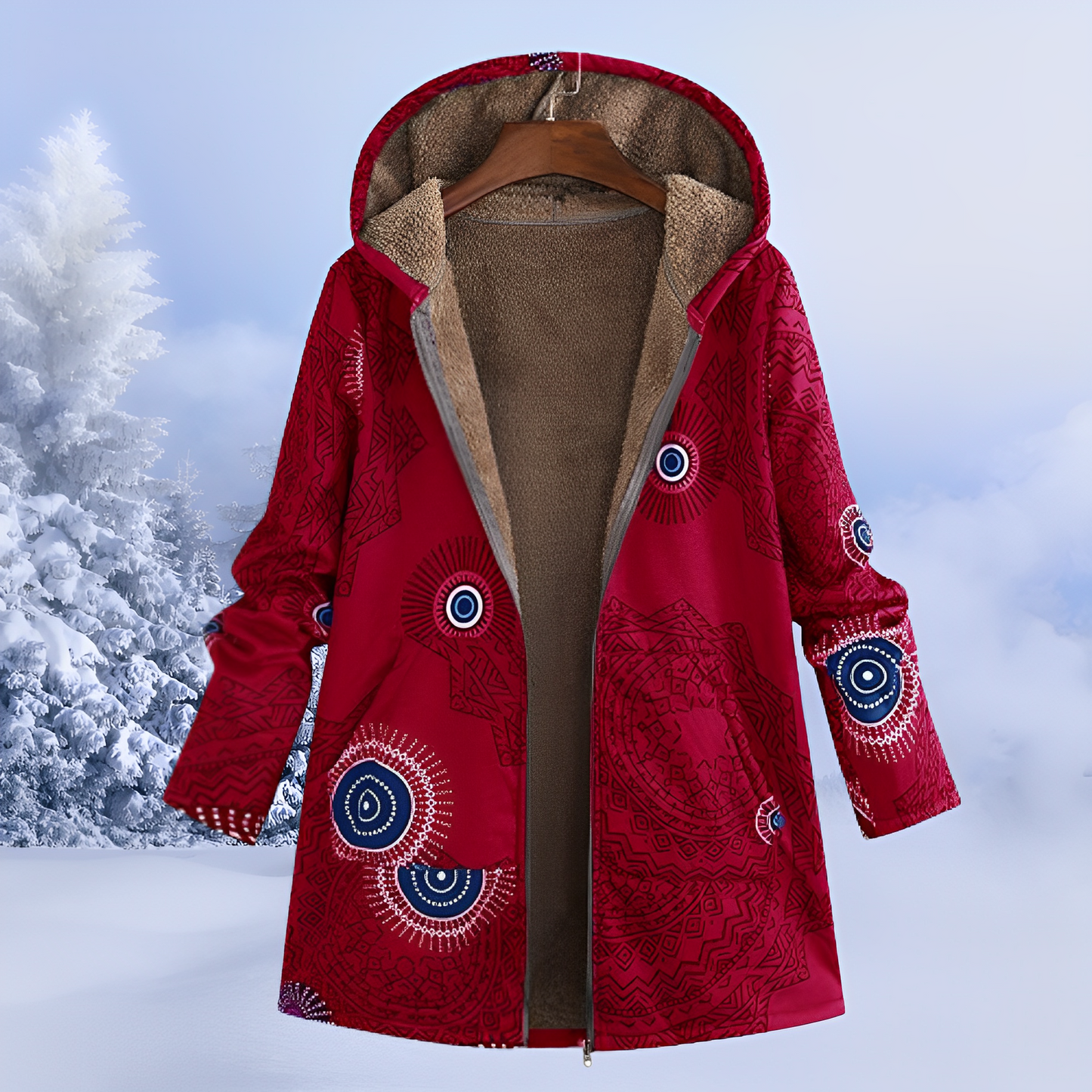 Veste Hiver Femme | Douce, Chaude et à Motif Ethnique