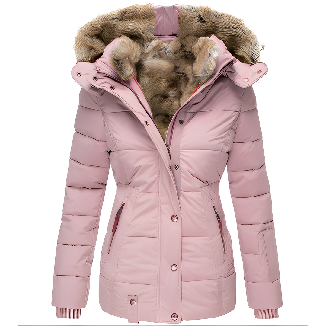 Doudoune Femme Hiver avec Capuche Fourrée | Chaude et Élégante