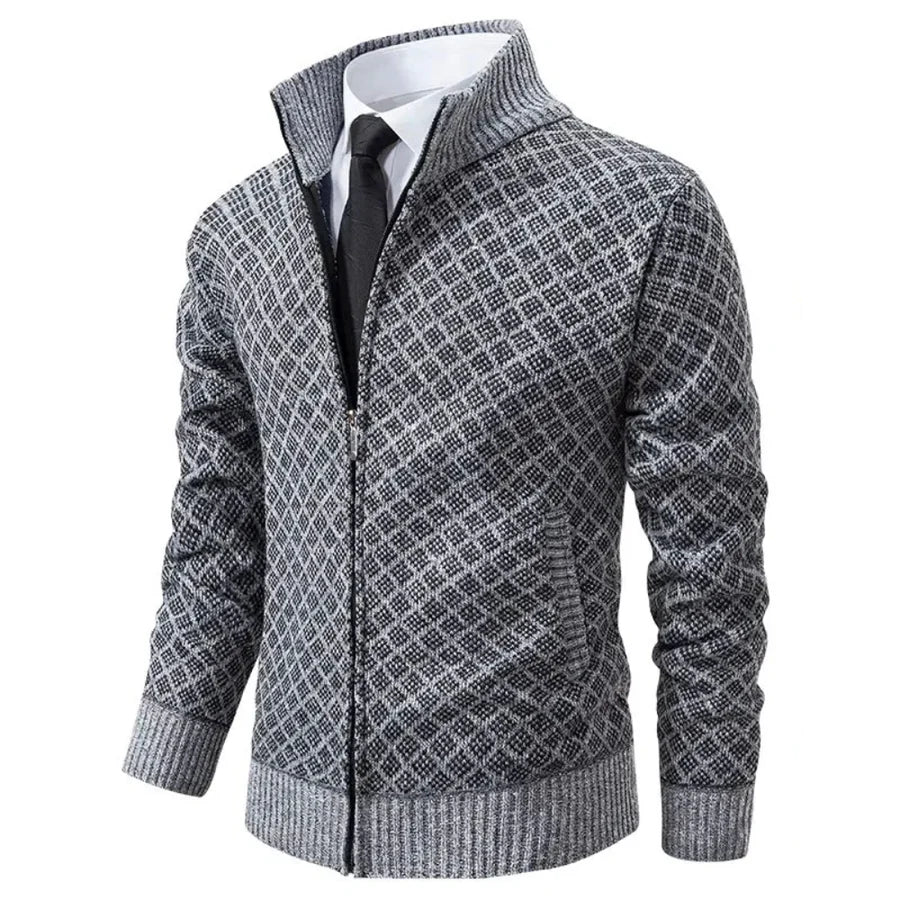 Cardigan Homme Structuré | Col Montant et Confort Hivernal