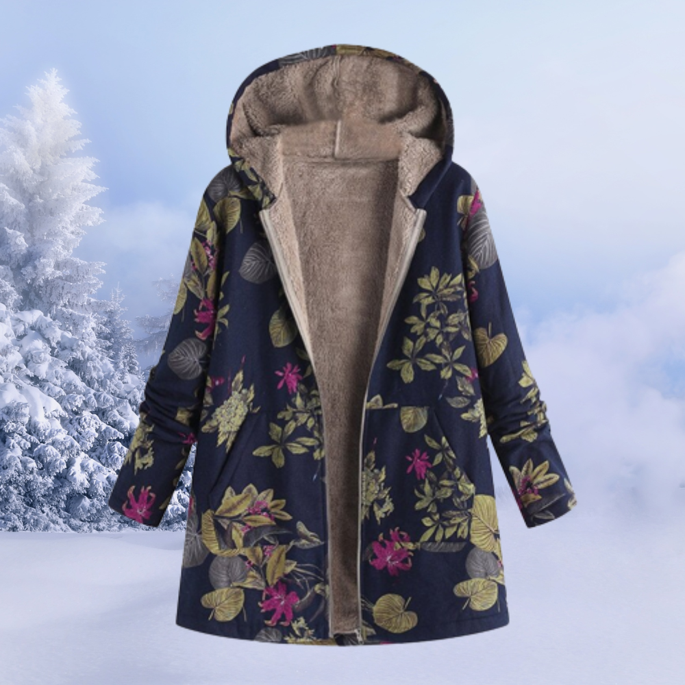 Paloma | Veste Femme à Capuche Imprimée Doublée Polaire Confort et Style