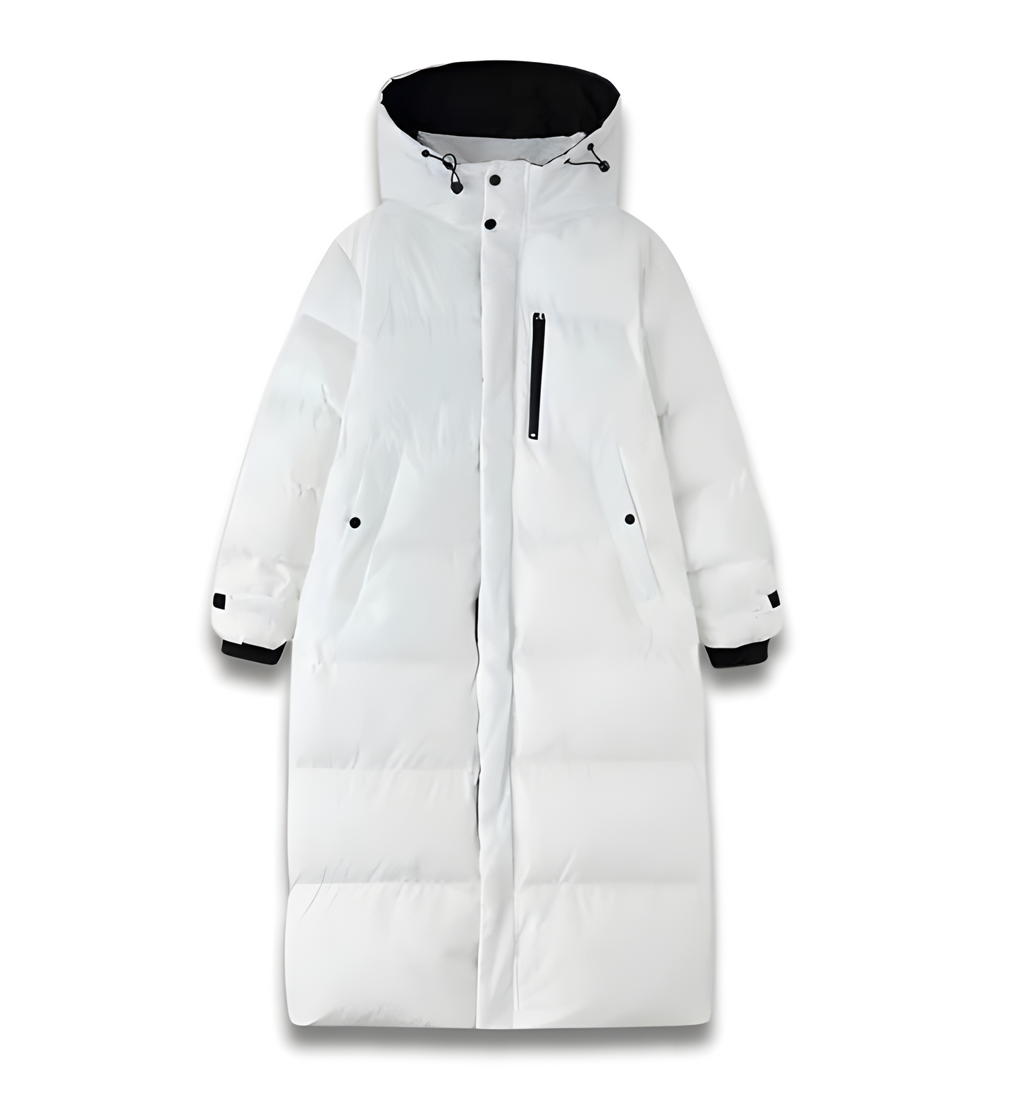 Rachelle | Manteau d’Hiver Long Matelassé Femme Couleur Unie Chaud et Léger