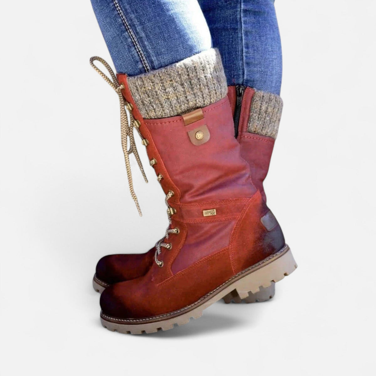 Bottines Femme Robustes à Lacets avec Intérieur Chaud — Confortables, Stylées & Stables