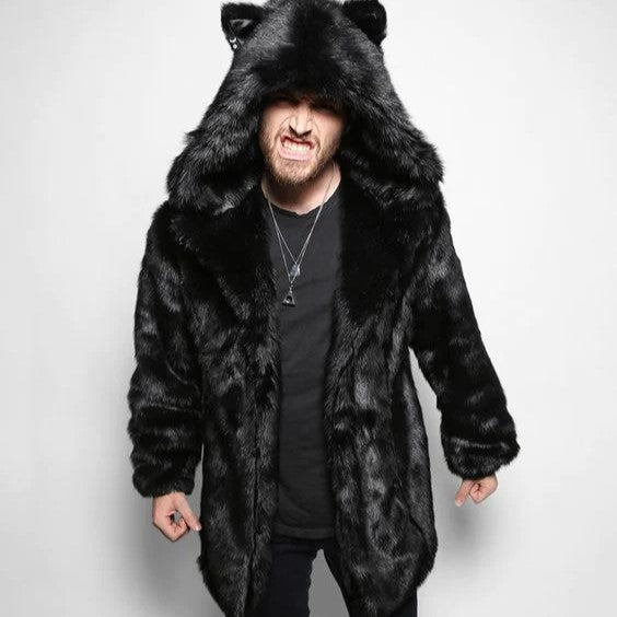 Manteau en Fourrure Synthétique Luxe | Capuche Élégante & Confort Thermique