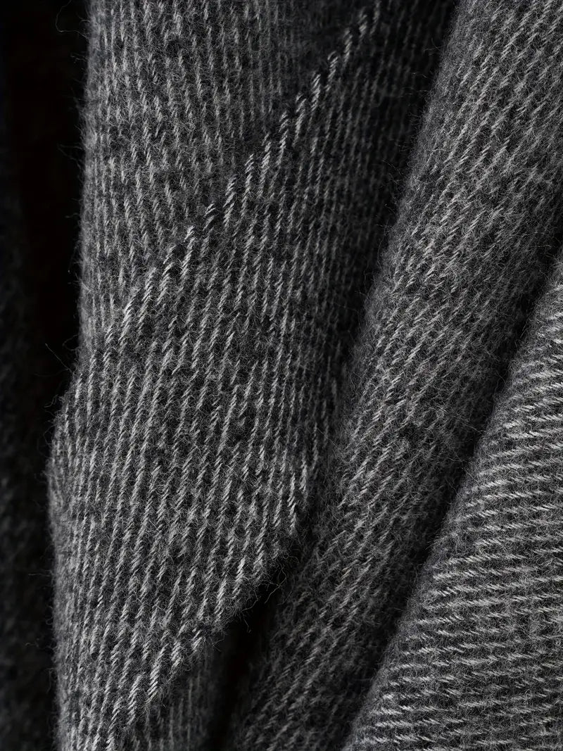 Asymmetrical Drape Shawl | Châle Oversize avec Ceinture pour Automne & Hiver