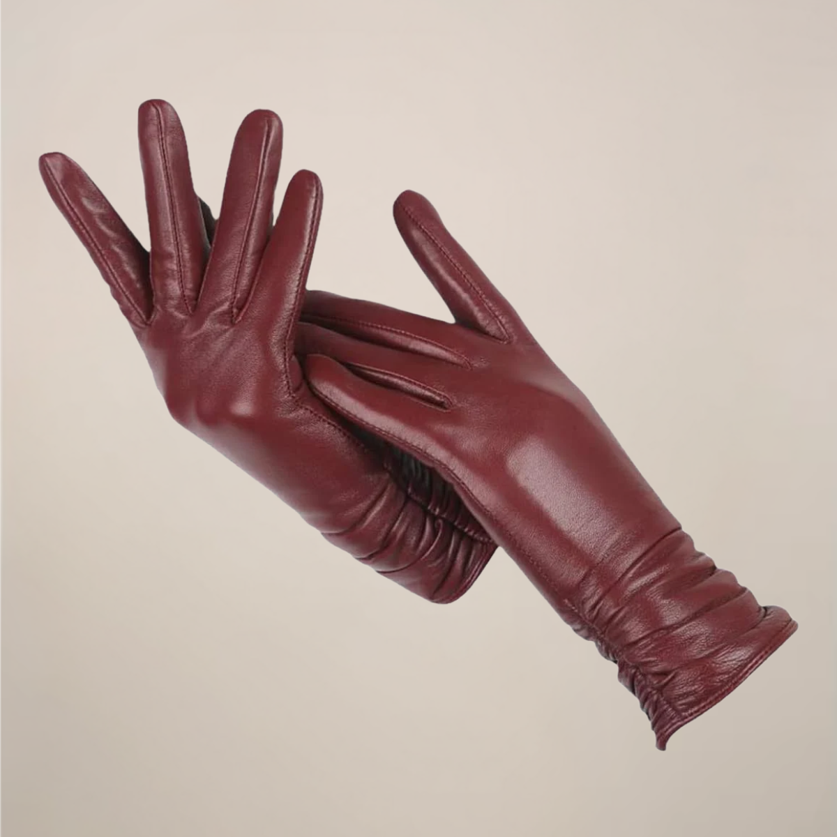 Classic Gloves Femme | Gants Élégants avec Poignet Froncé