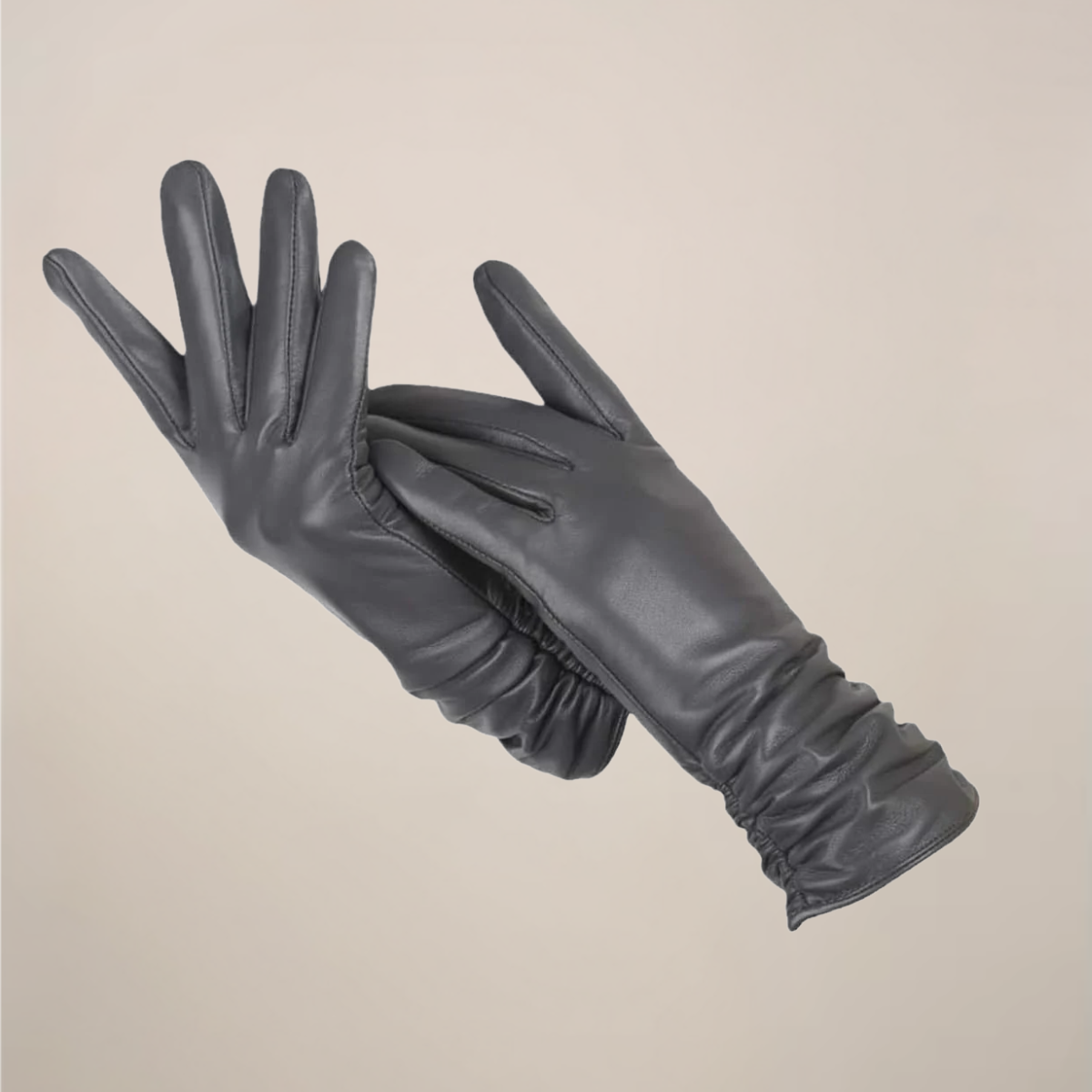 Classic Gloves Femme | Gants Élégants avec Poignet Froncé