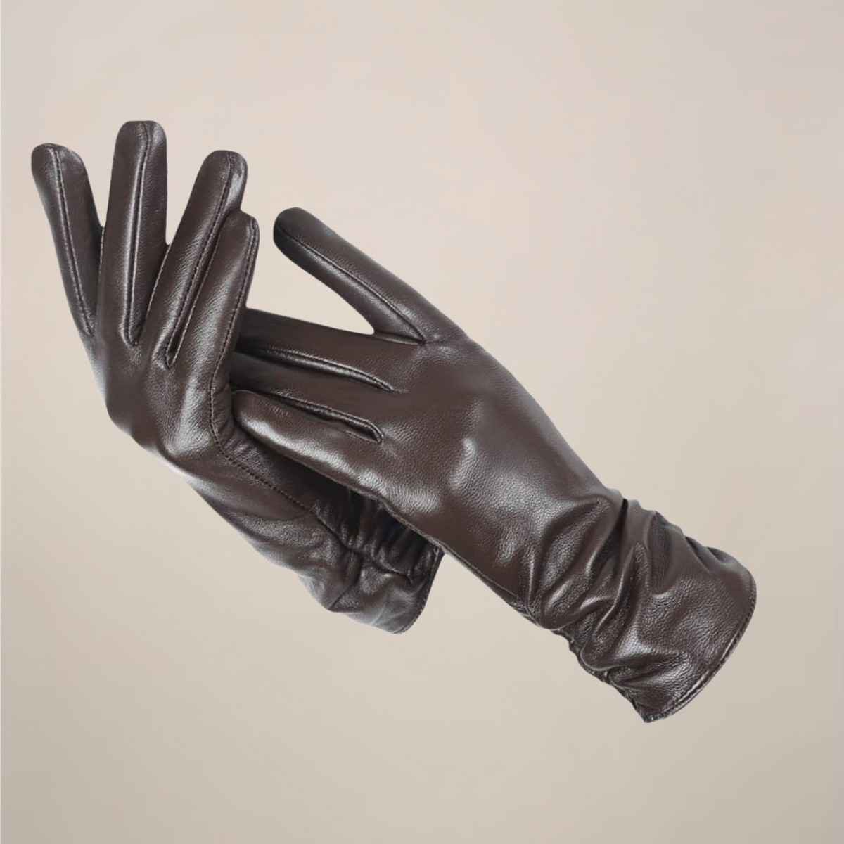 Classic Gloves Femme | Gants Élégants avec Poignet Froncé
