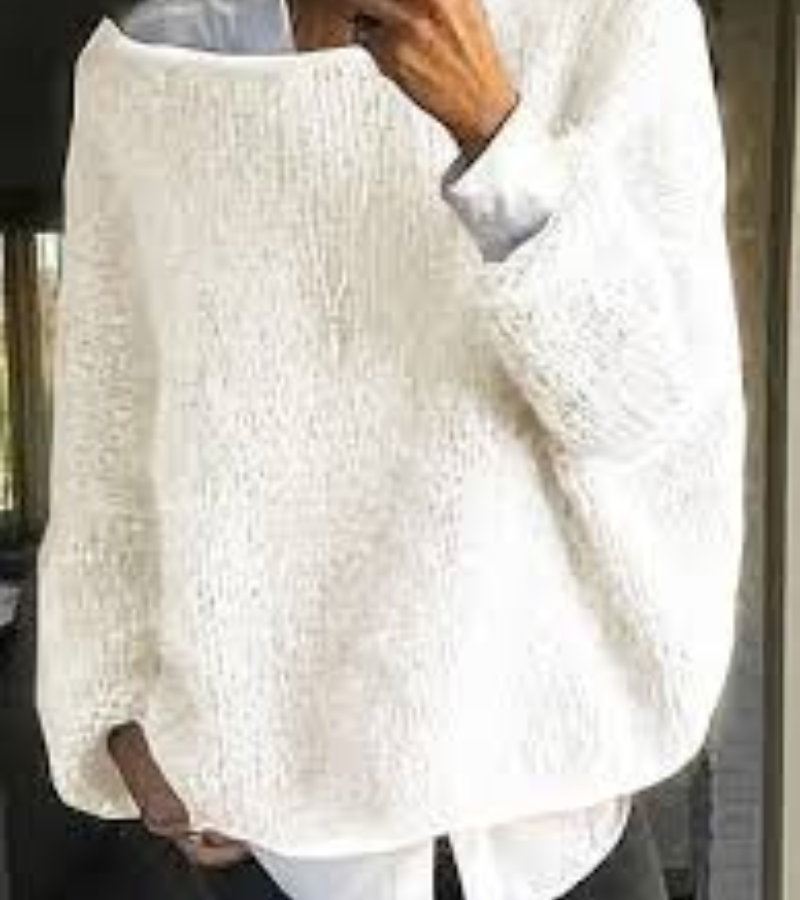Nadine | Pull Femme Oversize Tricot Uni Confortable et Tendance