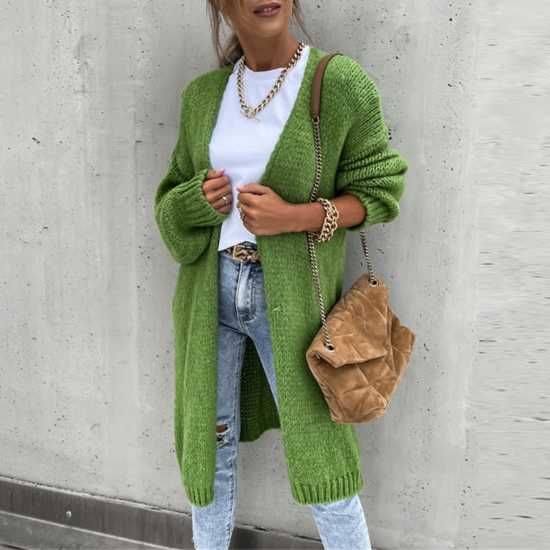 Sylvie | Cardigan Long en Maille Douce pour Femme | Gilet Oversize Élégant et Confortable