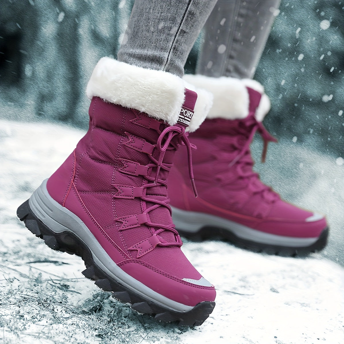 Warm Winter Boots Femme | Bottes d’Hiver en Cuir Marron, Imperméables et Isolantes