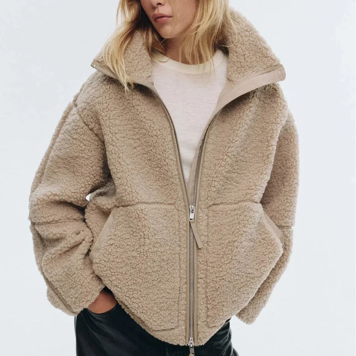 Veste femme beige | Veste légère et polyvalente pour la mi-saison