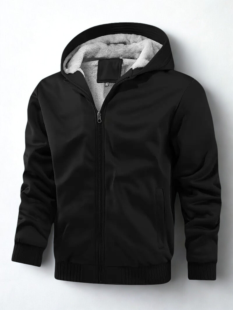 Kenneth | Veste Homme Zip à Capuche Doublée Polaire