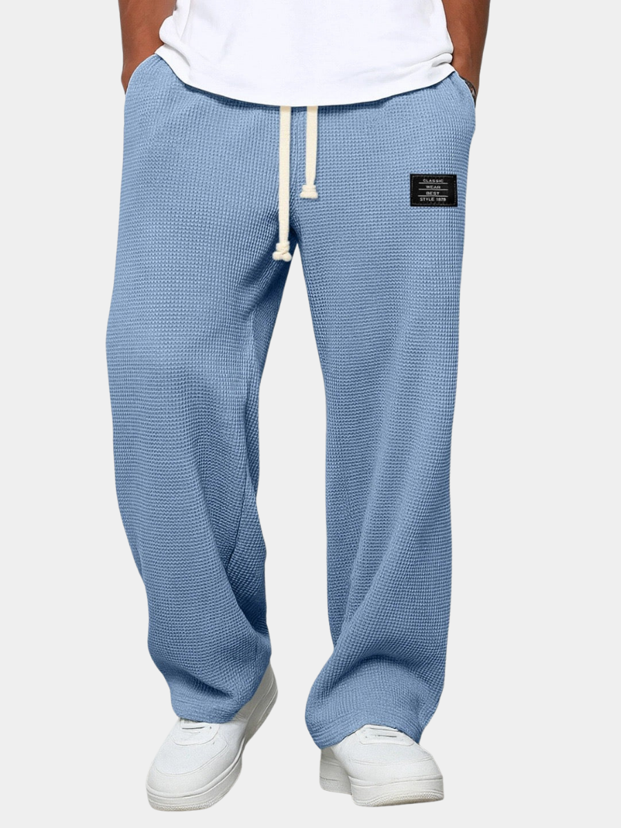 Pantalon Homme Relax en Tricot Waffle | Confort et Style Décontracté
